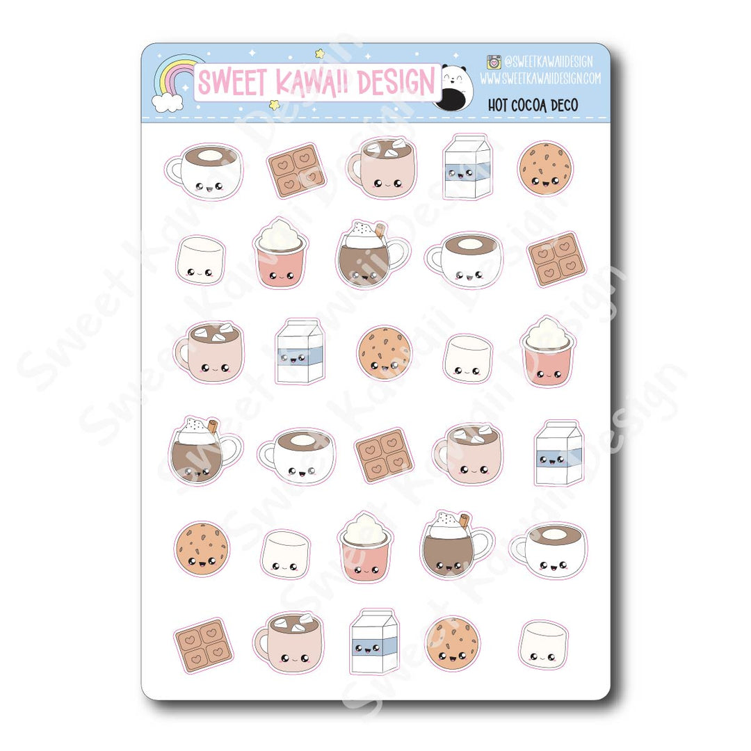 Kawaii Hot Cocoa Deco Stickers
