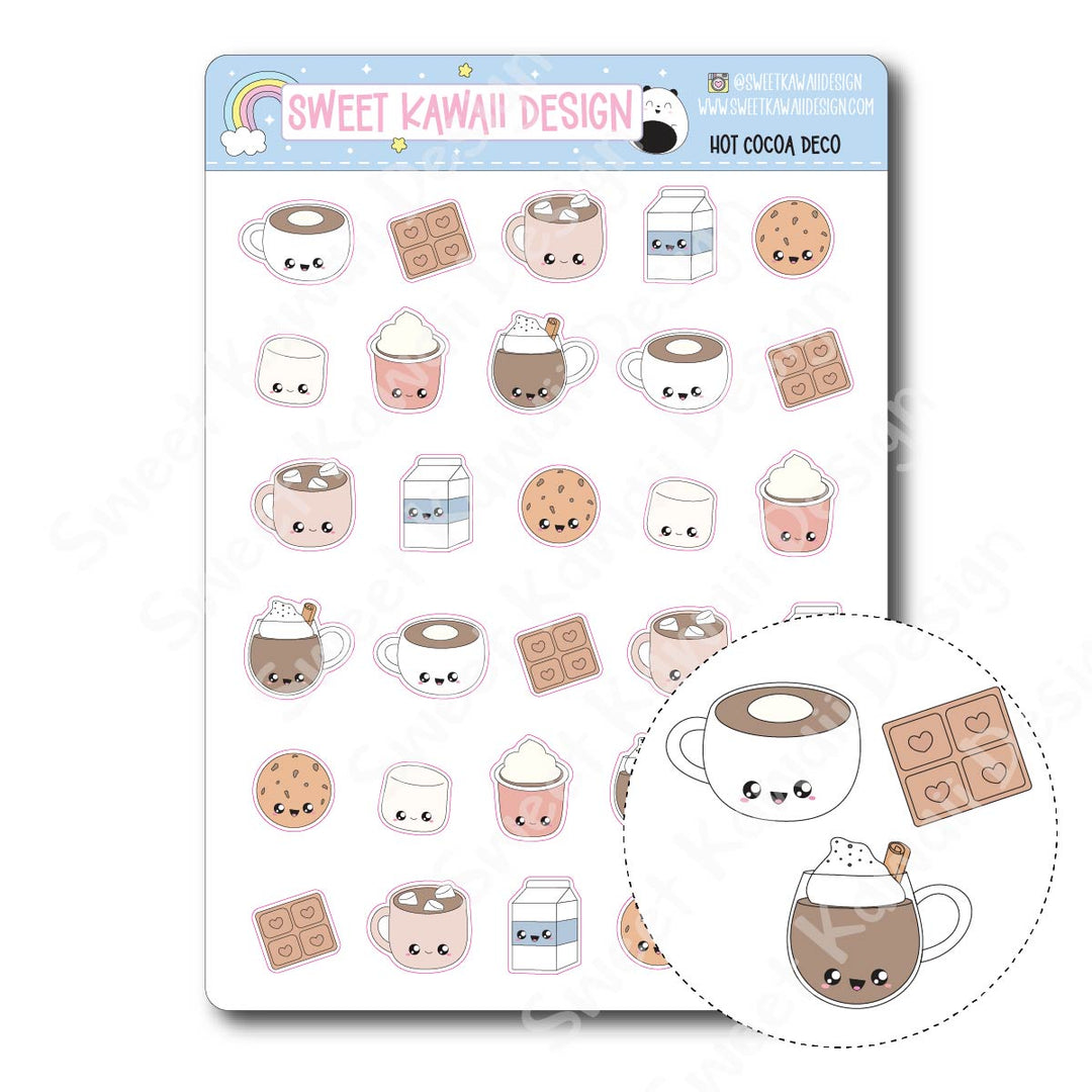Kawaii Hot Cocoa Deco Stickers