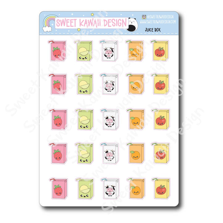 Kawaii Juice Box Stickers