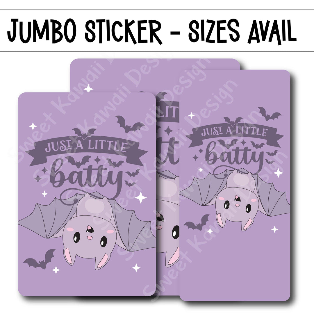 Kawaii Jumbo Sticker - Batty - Size Options Available