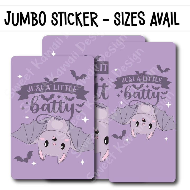 Kawaii Jumbo Sticker - Batty - Size Options Available