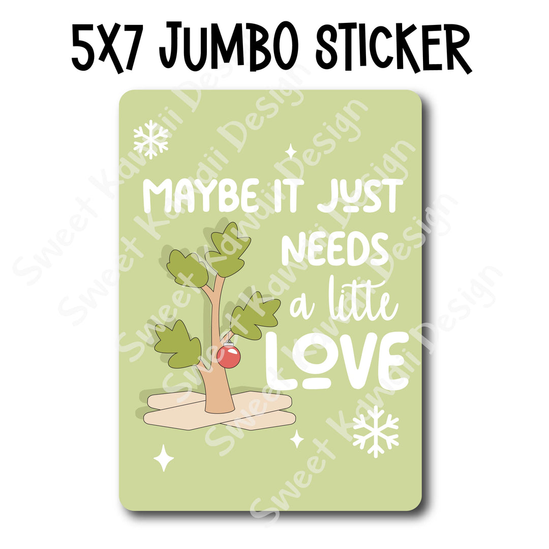 Kawaii Jumbo Sticker - Christmas Love - Size Options Available