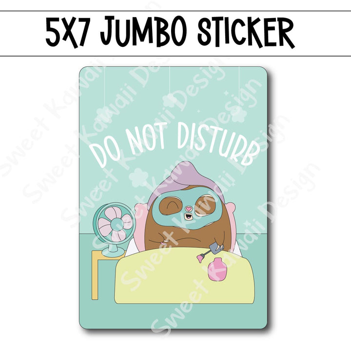 Kawaii Jumbo Sticker - Do Not Disturb - Size Options Available