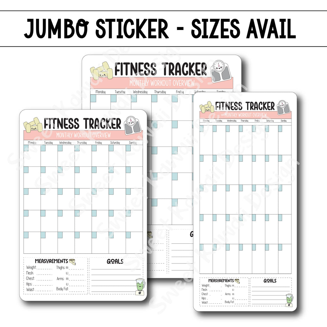 Kawaii Jumbo Sticker - Fitness Tracker - Size Options Available