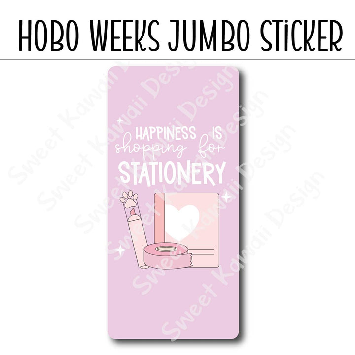Kawaii Jumbo Sticker - Stationery Shopping - Size Options Available