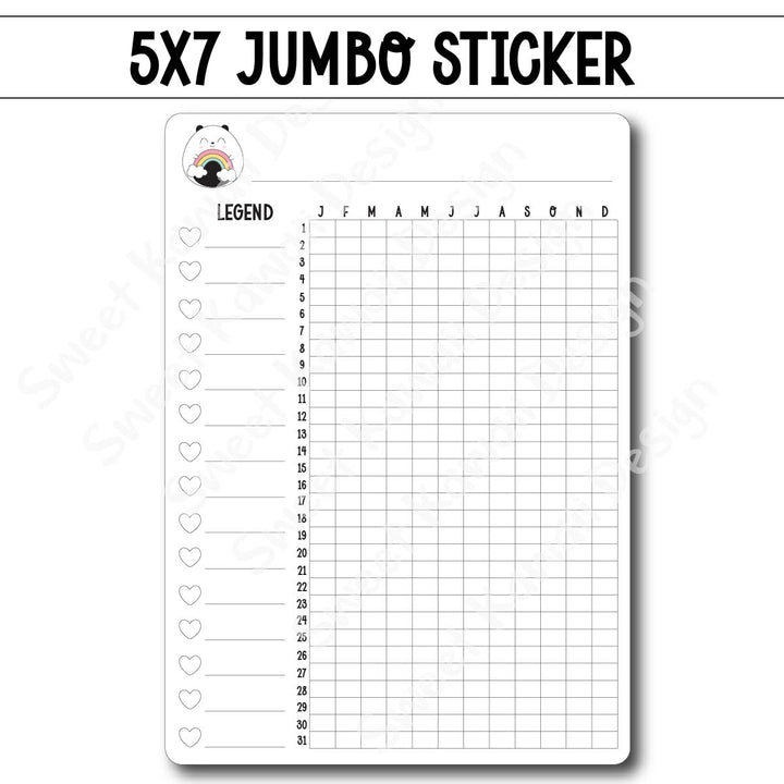 Kawaii Jumbo Sticker - Blank Tracker
