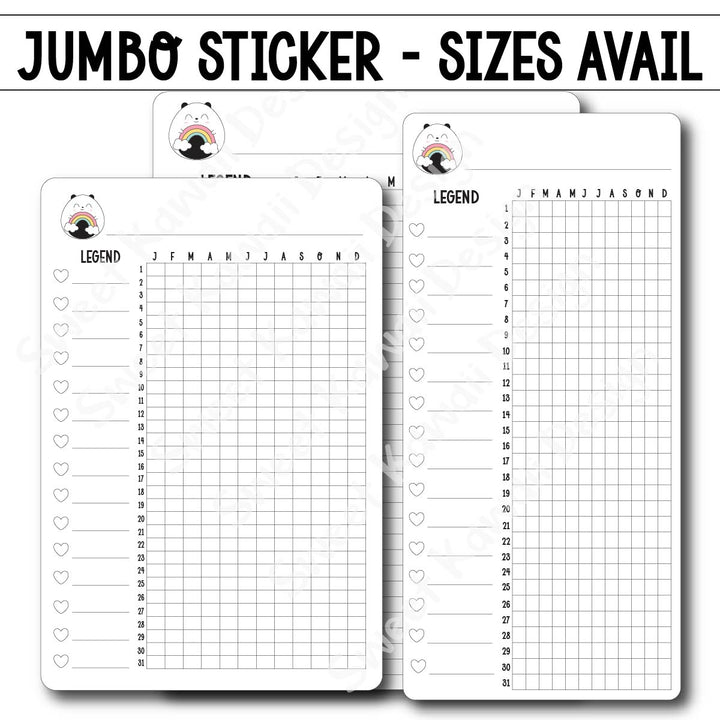 Kawaii Jumbo Sticker - Blank Tracker