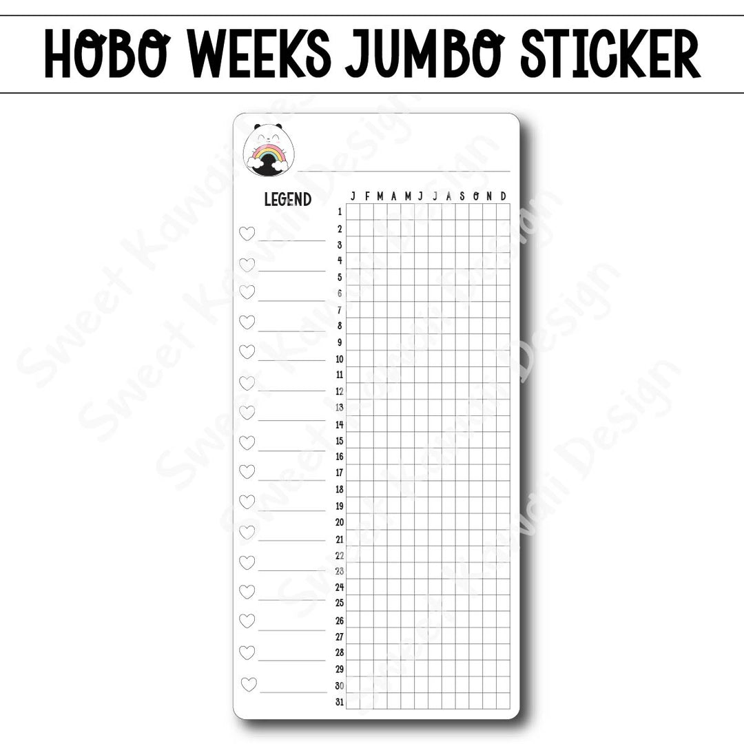 Kawaii Jumbo Sticker - Blank Tracker