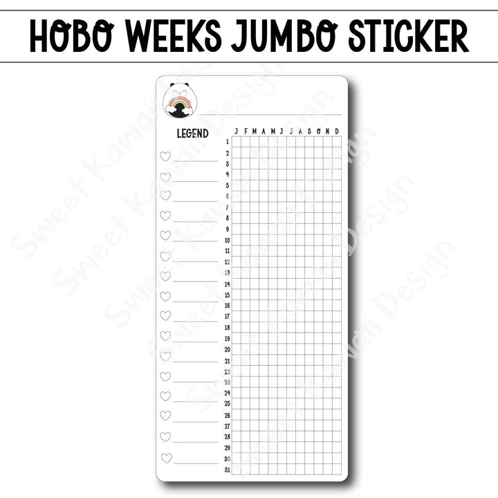 Kawaii Jumbo Sticker - Blank Tracker