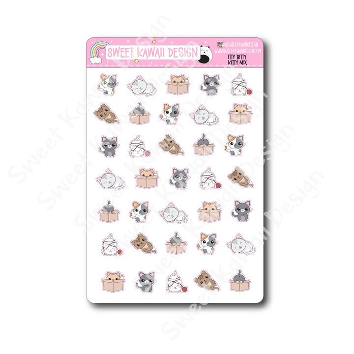 Kawaii Kitty Stickers - Mix