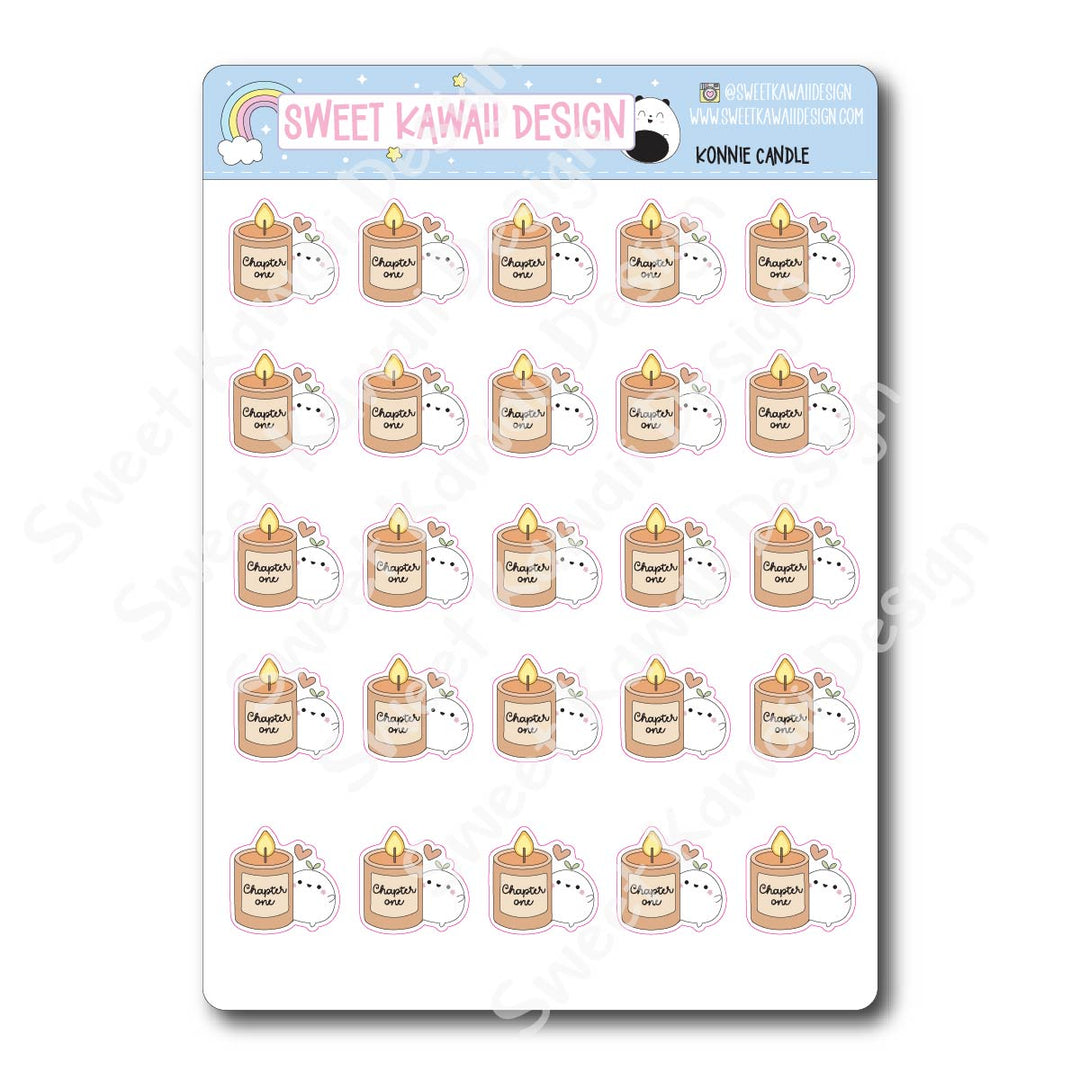 Kawaii Konnie Stickers - Candle