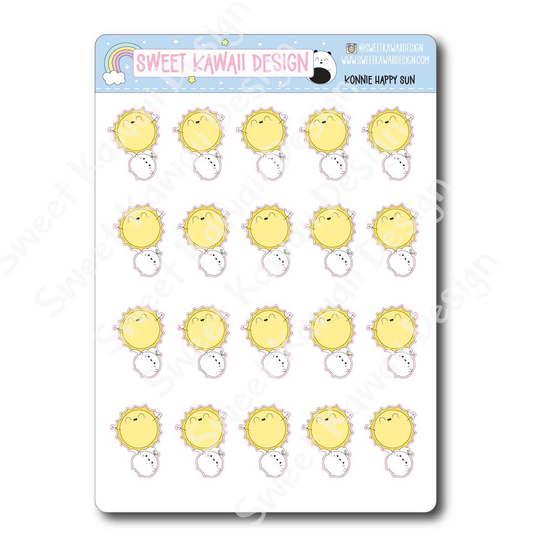Kawaii Konnie Stickers - Happy Sun