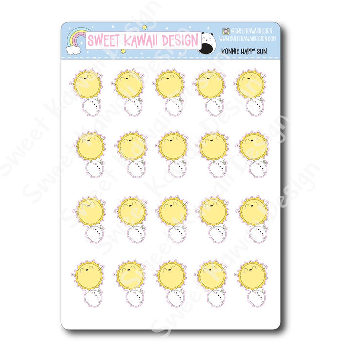 Kawaii Konnie Stickers - Happy Sun