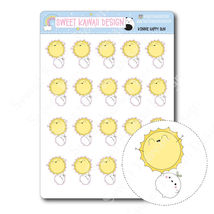 Kawaii Konnie Stickers - Happy Sun