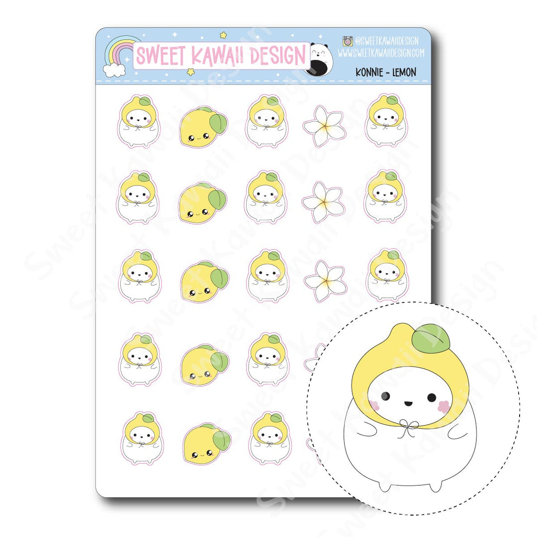 Kawaii Konnie Stickers -Lemon