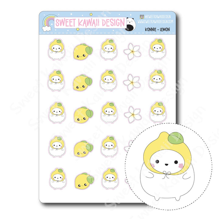 Kawaii Konnie Stickers -Lemon
