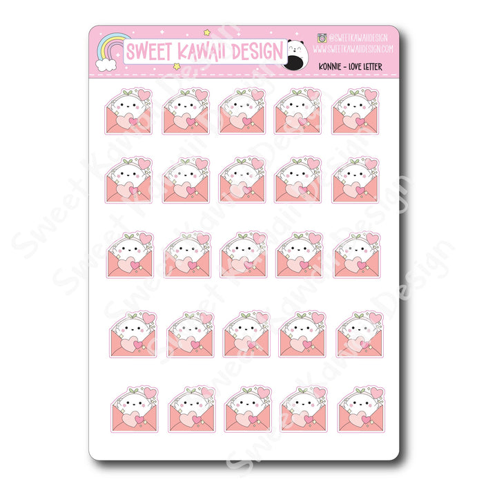 Kawaii Konnie Stickers - Love Letter