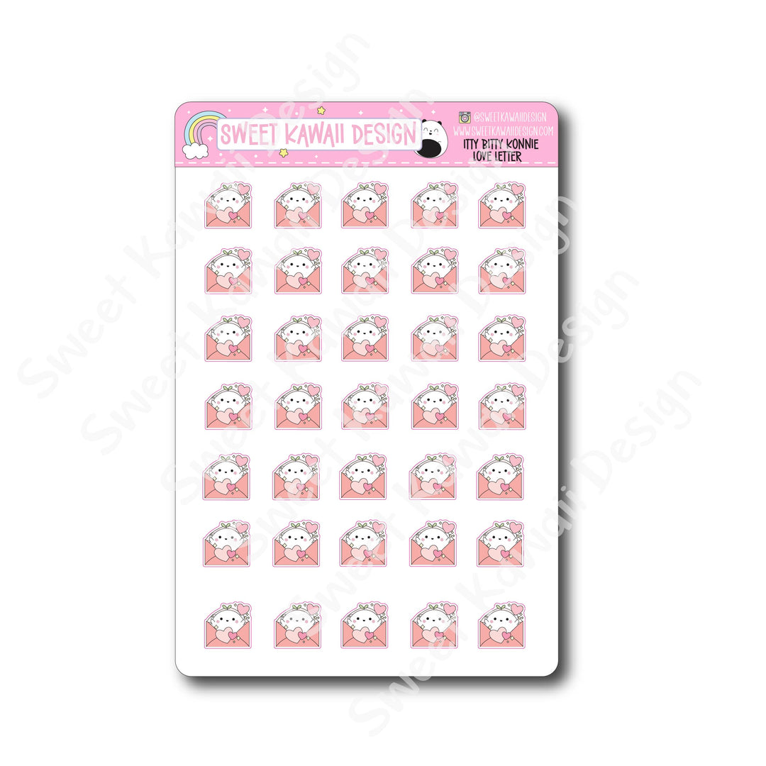 Kawaii Konnie Stickers - Love Letter