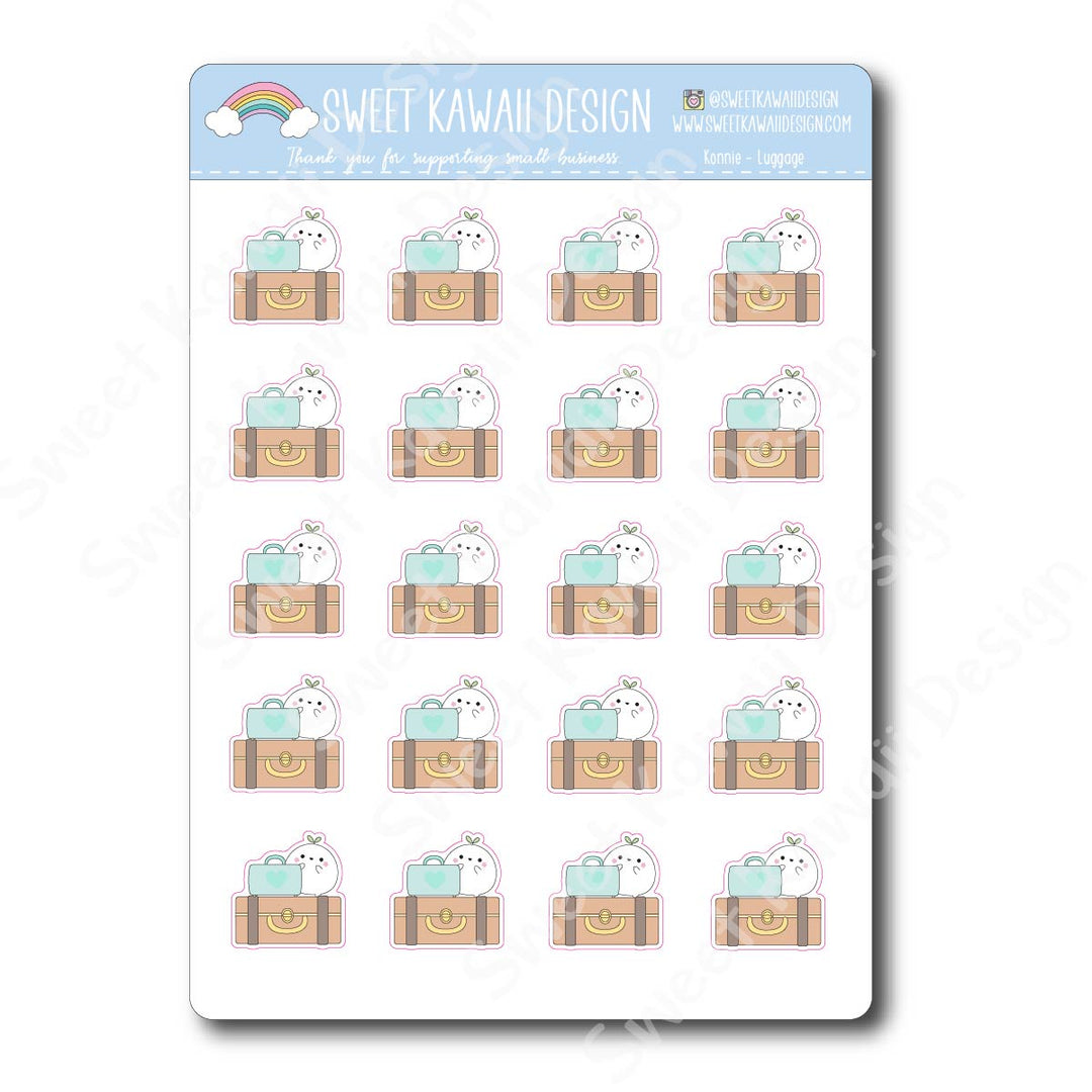 Kawaii Konnie Stickers - Luggage