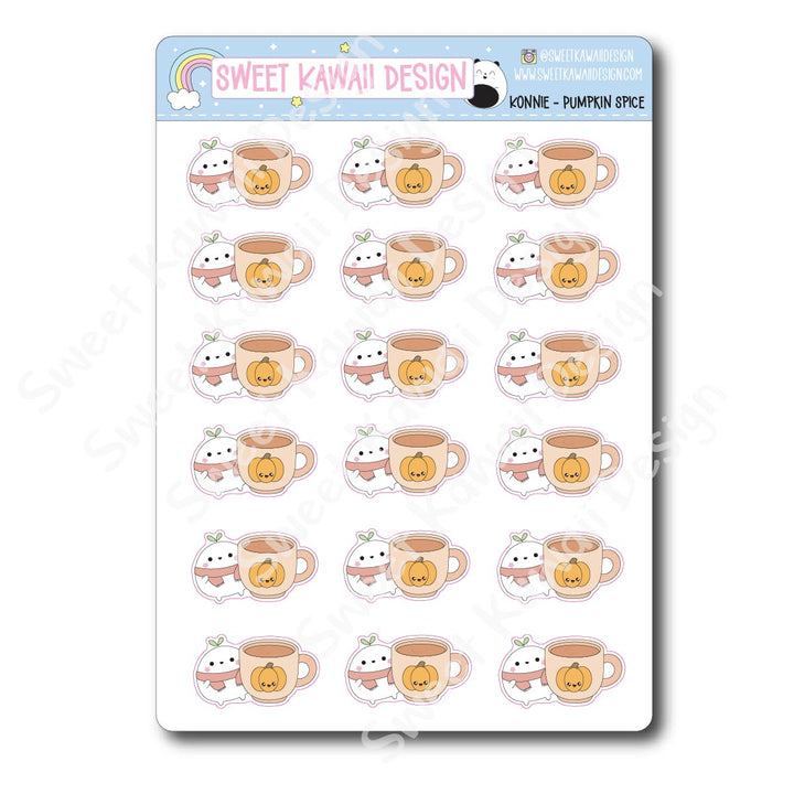 Kawaii Konnie Stickers - Pumpkin Spice