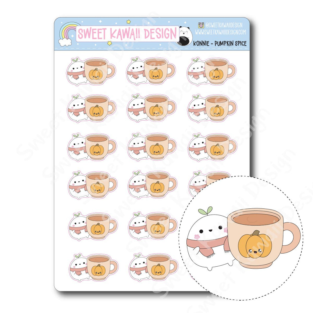 Kawaii Konnie Stickers - Pumpkin Spice