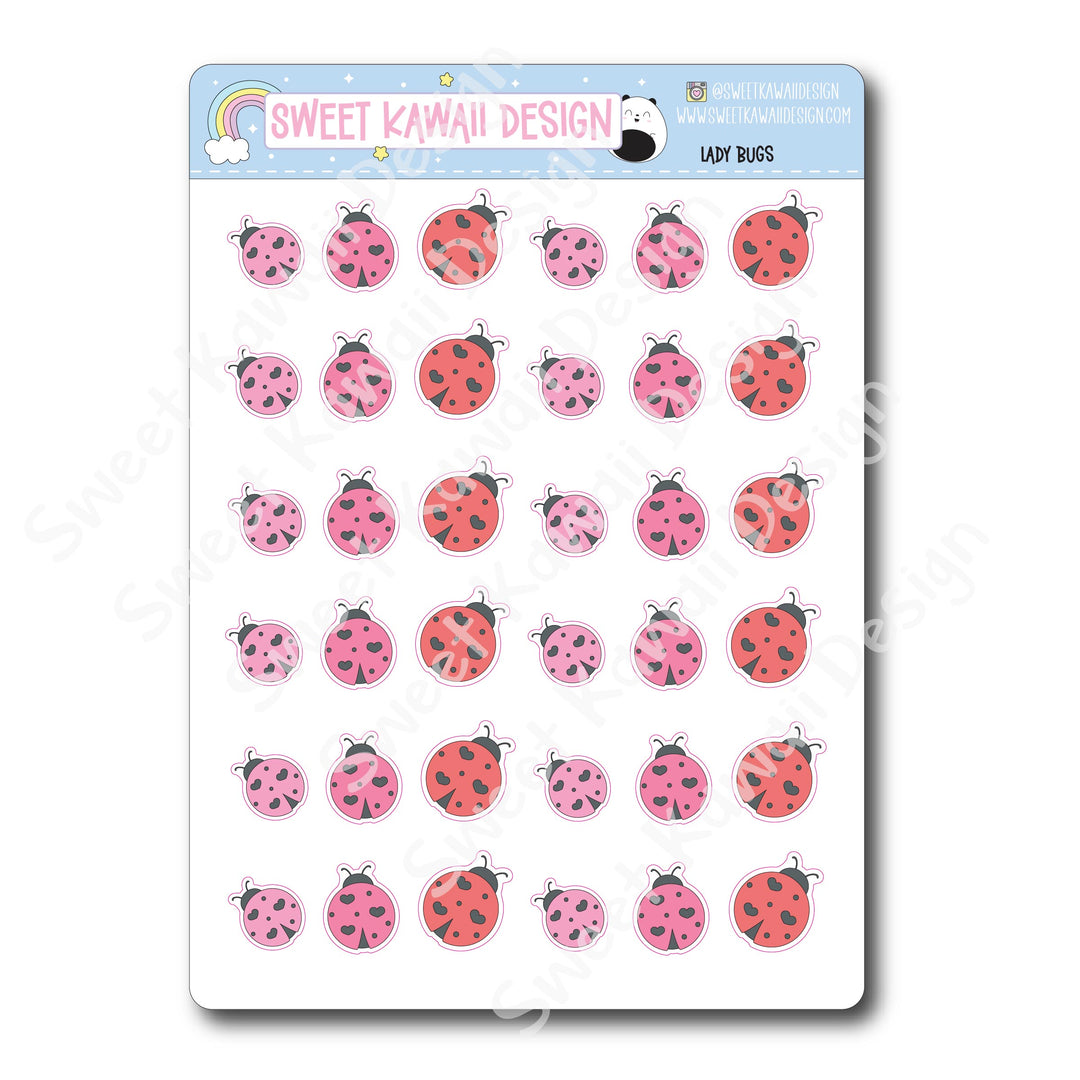 Kawaii Lady Bug Stickers