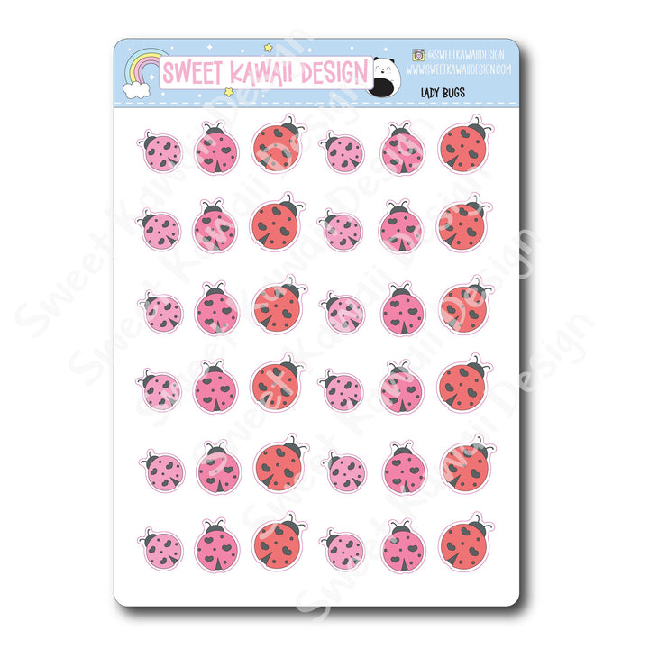 Kawaii Lady Bug Stickers