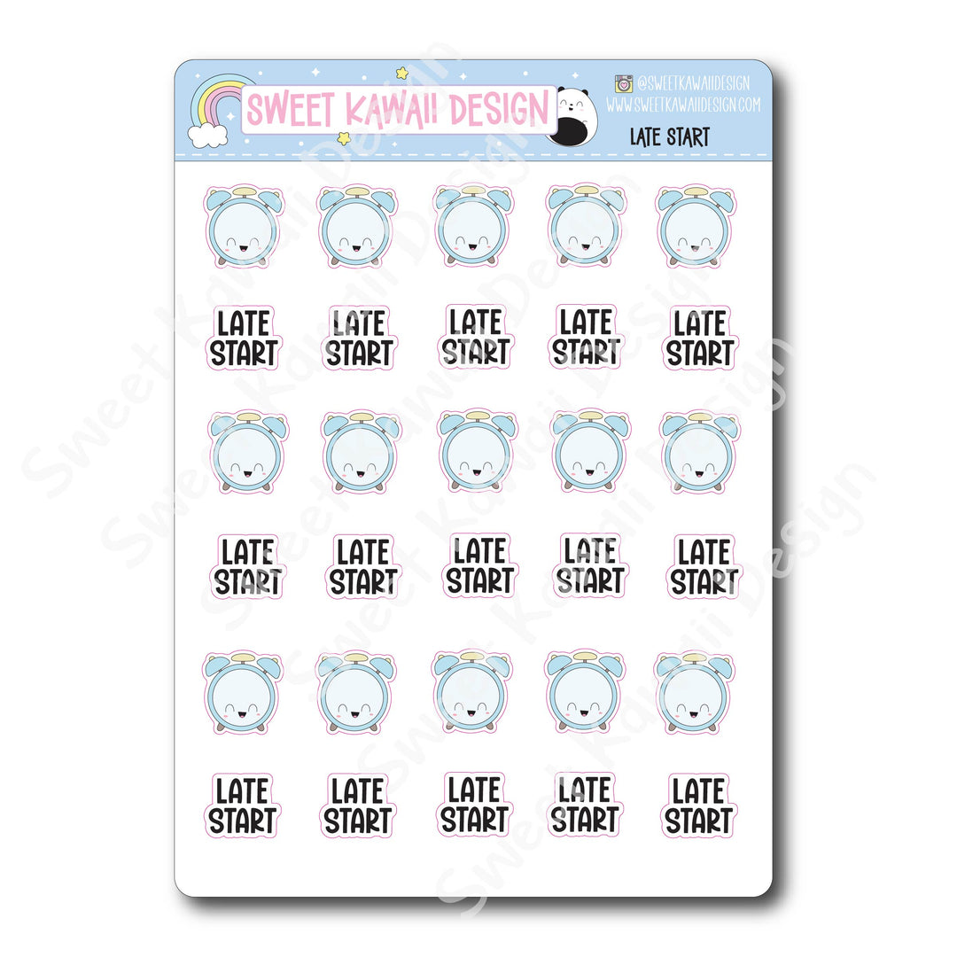 Kawaii Late Start Stickers