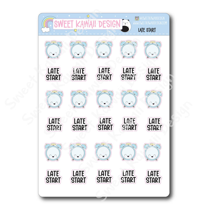 Kawaii Late Start Stickers