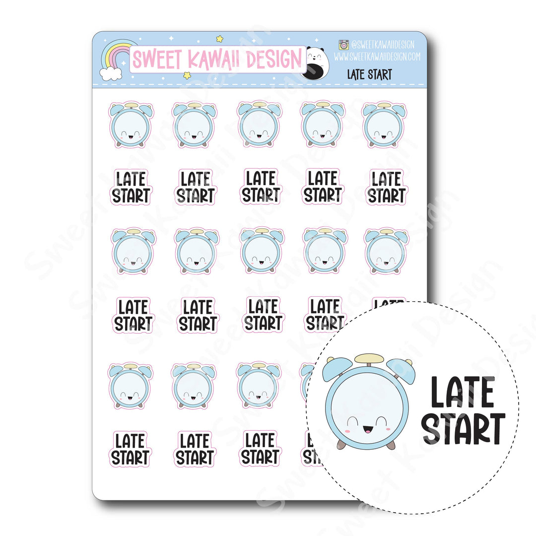 Kawaii Late Start Stickers