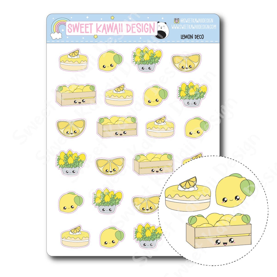 Kawaii Lemon Deco Stickers