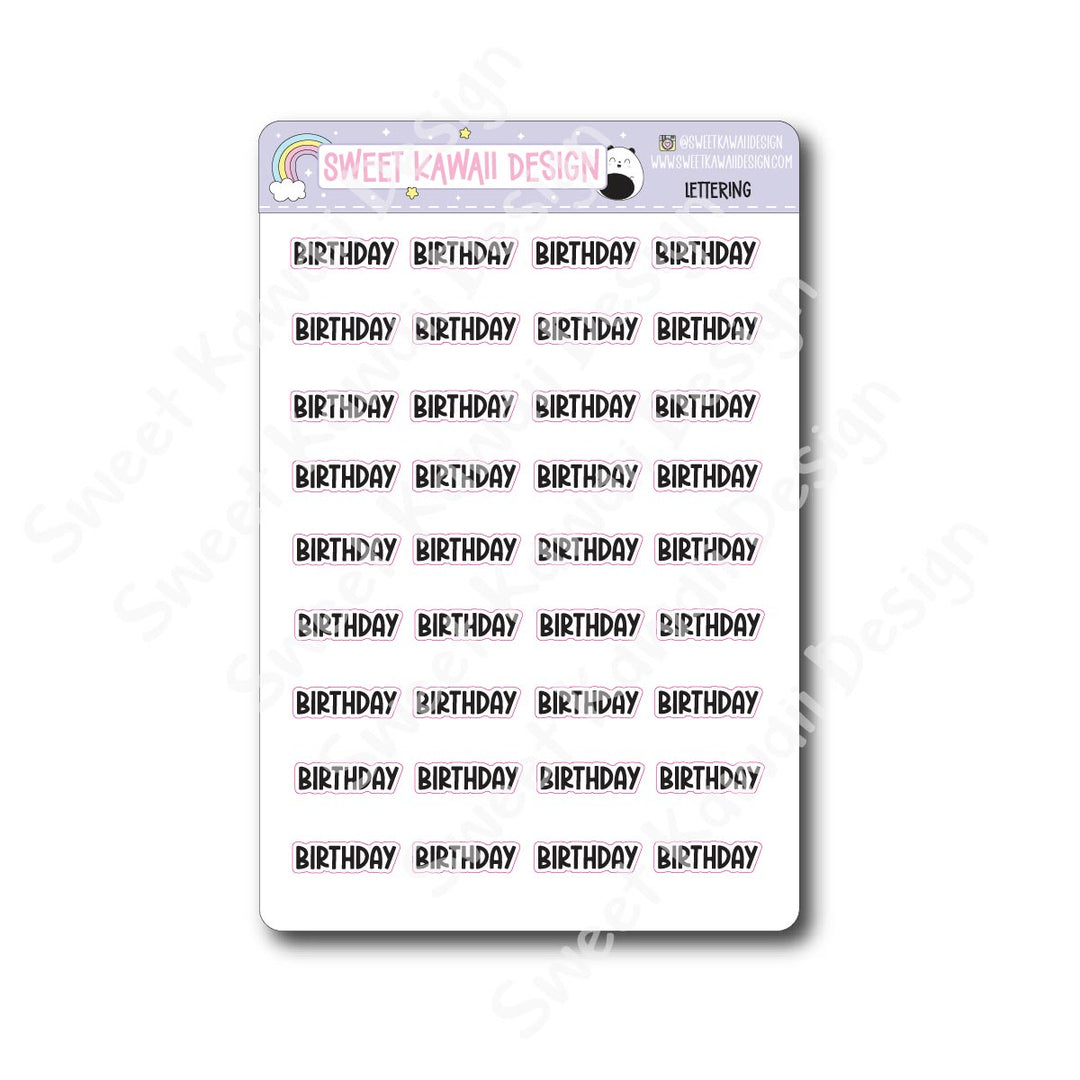 Lettering - Birthday