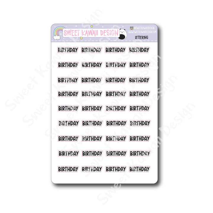 Lettering - Birthday