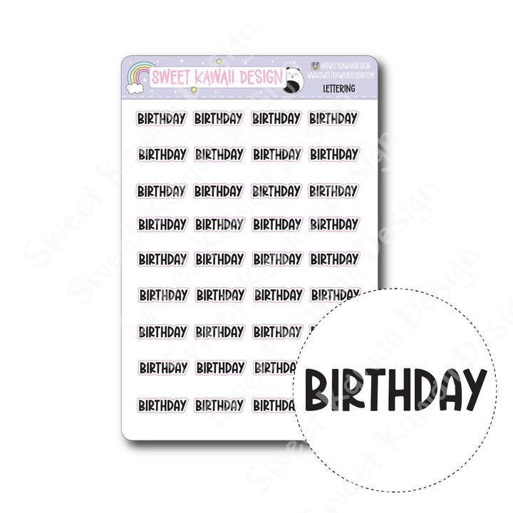 Lettering - Birthday