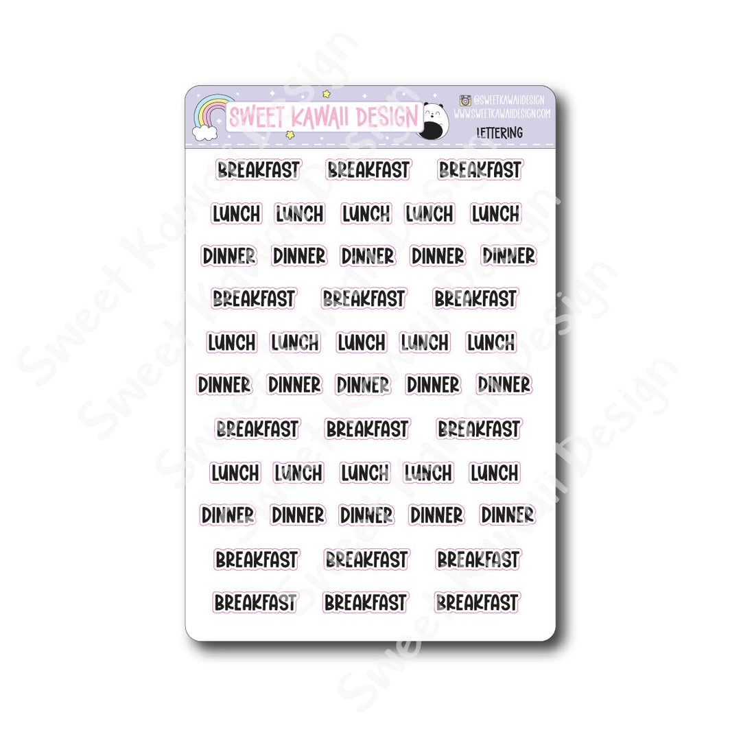 Lettering - Breakfast/Lunch/Dinner