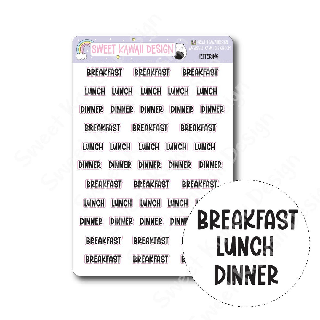 Lettering - Breakfast/Lunch/Dinner