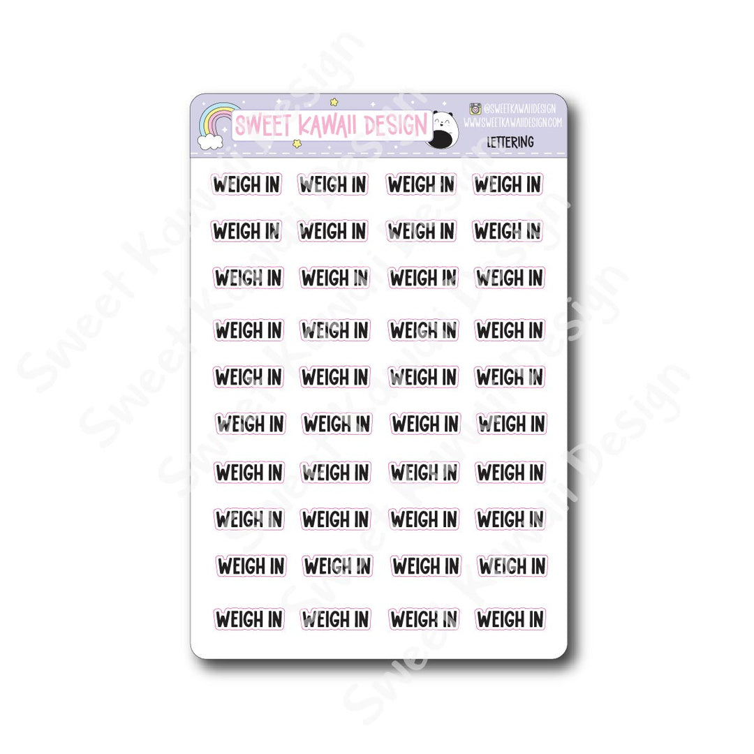 Lettering - Weigh In