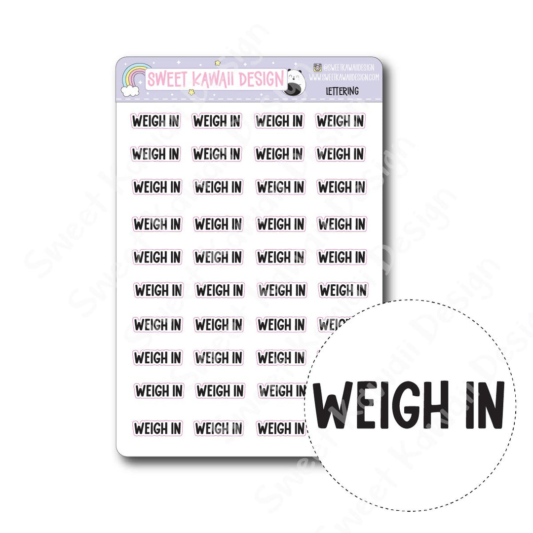 Lettering - Weigh In