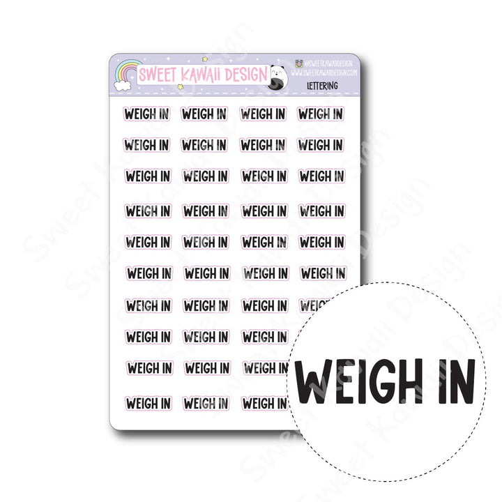 Lettering - Weigh In
