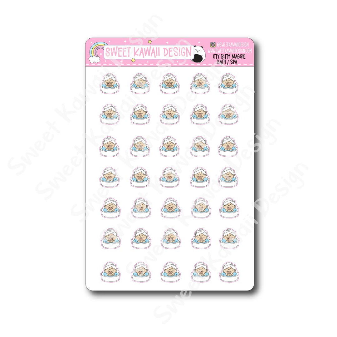 Kawaii Maggie Stickers - Bath/Spa