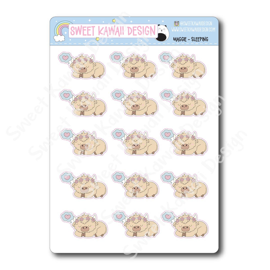 Kawaii Maggie Stickers - Sleeping