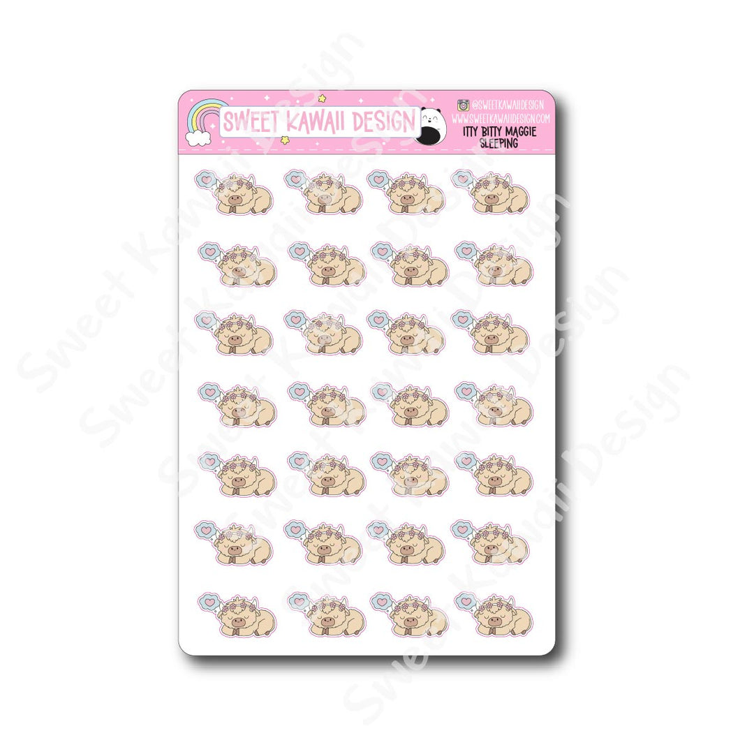 Kawaii Maggie Stickers - Sleeping