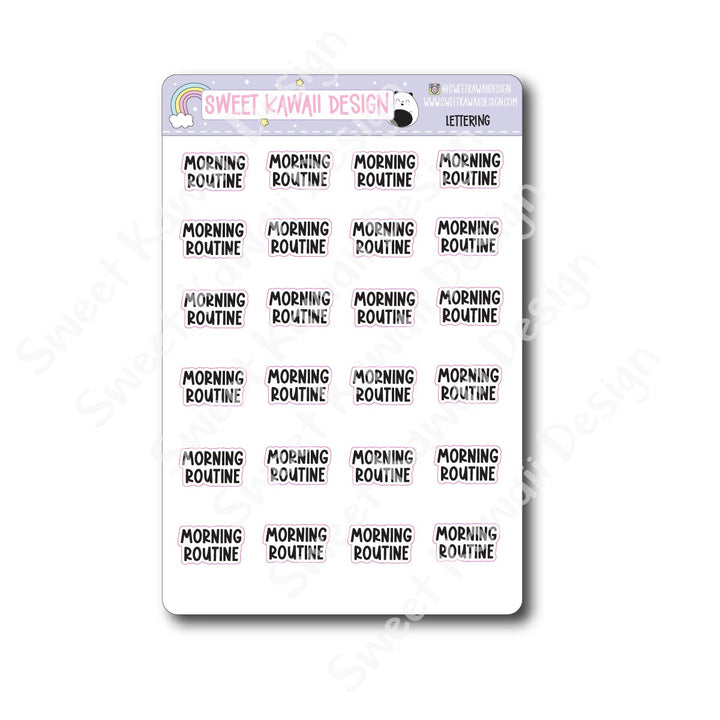 Lettering - Morning Routine