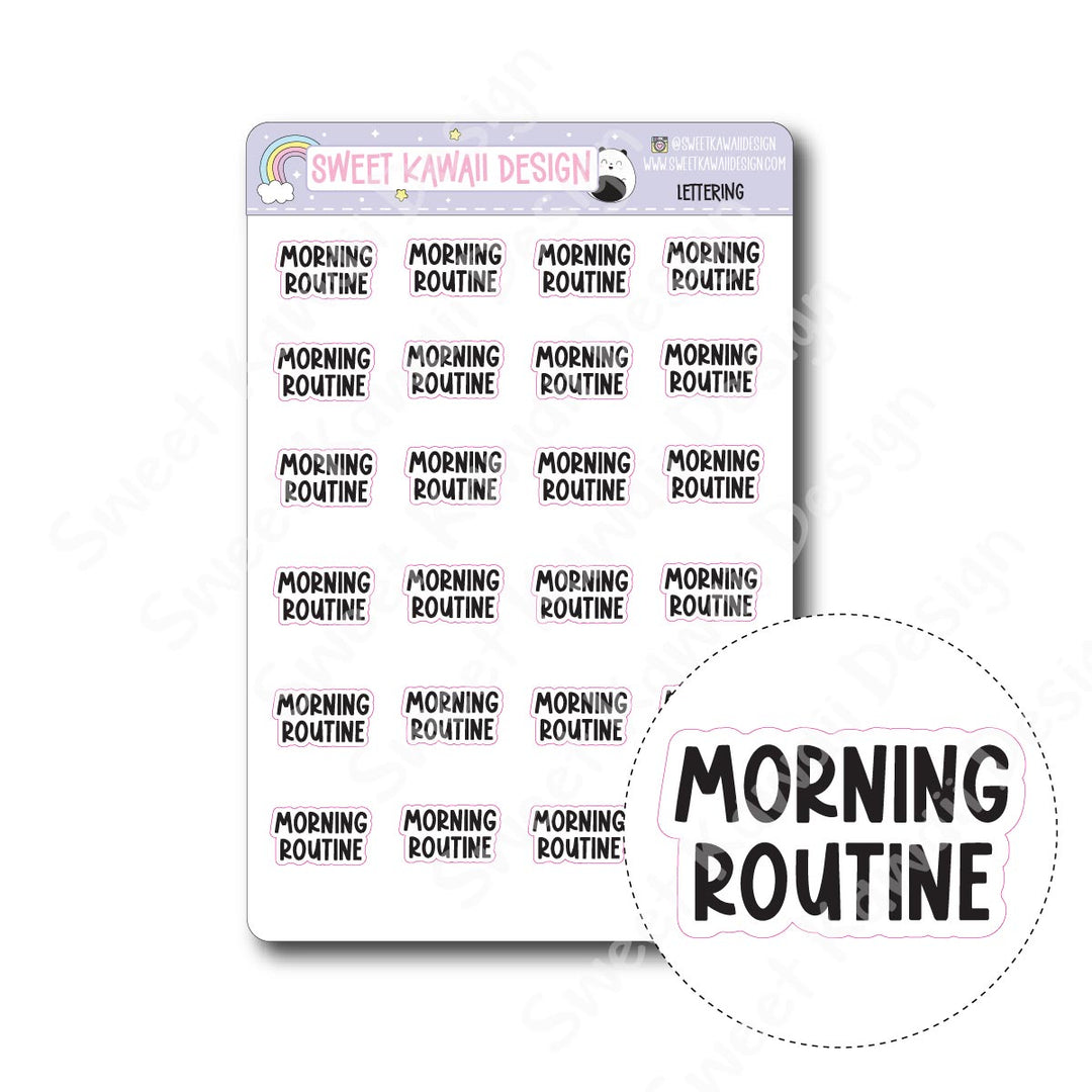 Lettering - Morning Routine