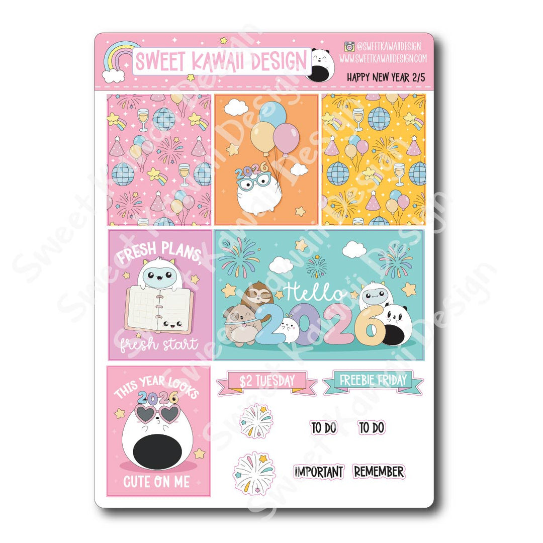 Weekly Kit - Happy New Year - SIZE OPTIONS AVAILABLE