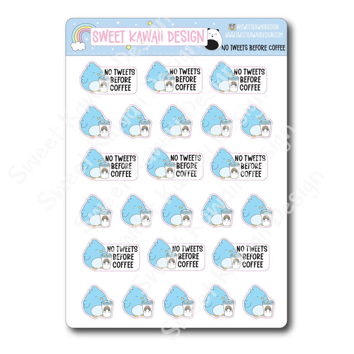 Kawaii No Tweets Stickers