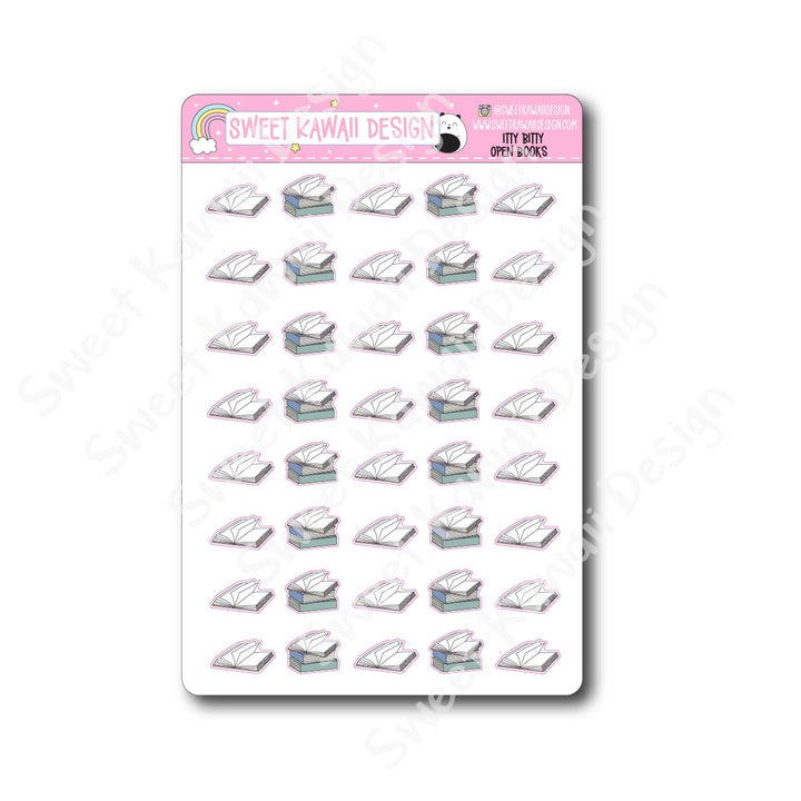 Kawaii Open Book Stickers