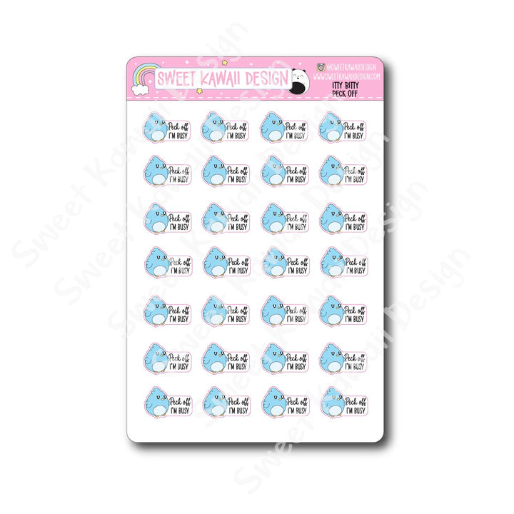 Kawaii Peck Off Stickers