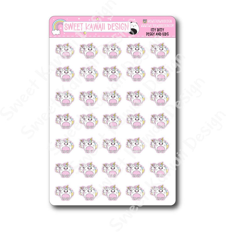 Kawaii Peggy and Kid Stickers