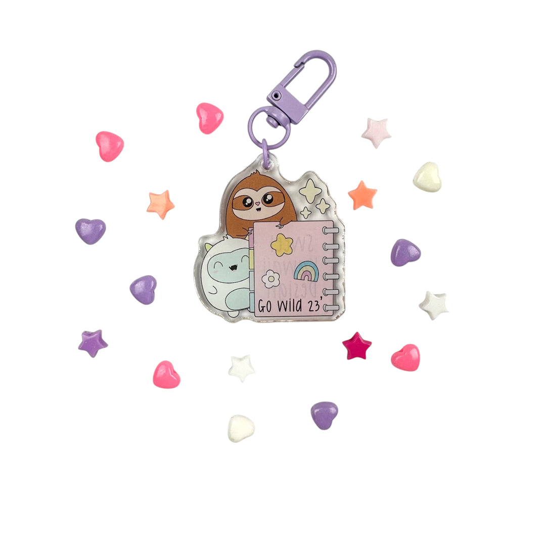 Acrylic Keychain with Beads - SKD Critters *dated*